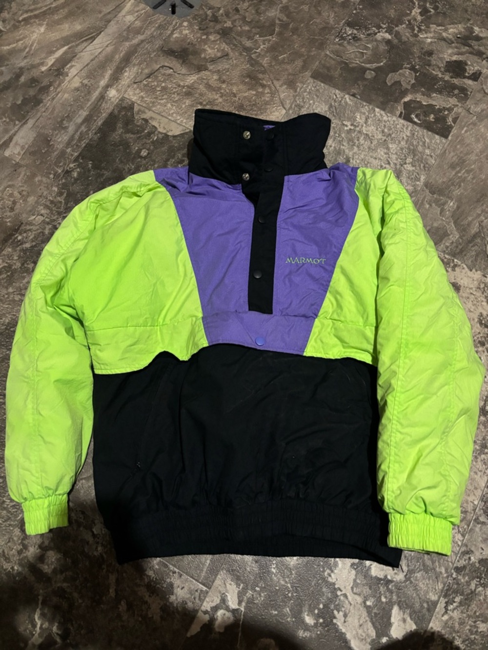 Vintage Marmot Colorblock Pullover Jacket